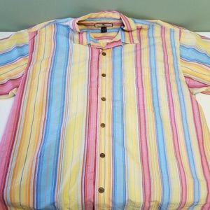 Tommy Bahama Striped Short Sleeve L Men's  A116